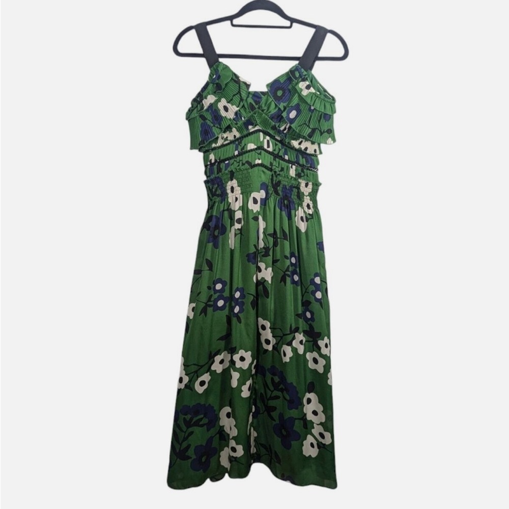 Self-Portrait Green Floral Off-Shoulder Dress, size US6/UK10, ASO Meghan Markle